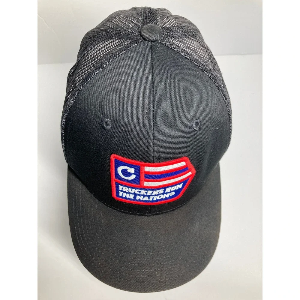 Truckers Run the Nation Adult Cap Hat‎ Black Patch Mesh Snapback Adjustable